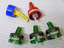 Schnapsausgießer - unbenutzt - 5 Stück Fürst Bismack, Becherbitter + Schwarze/We