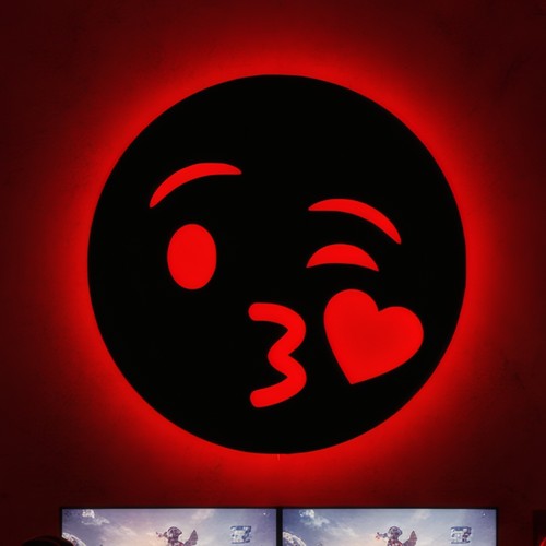 Kuss emoji led neon - led,
