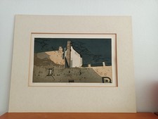 Farbradierung, Die Risse, 1975 handsigniert vom Künstler Norbert Behrend