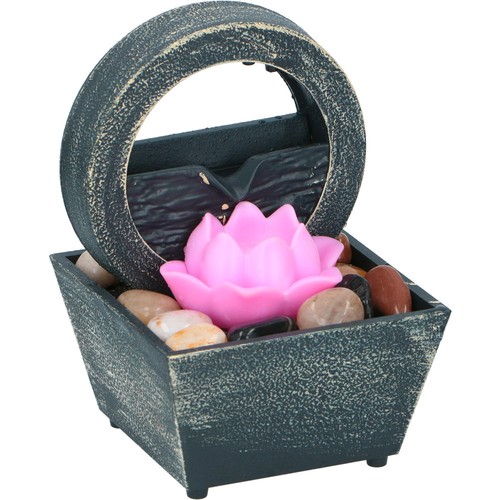 Led tischbrunnen lotusblume - led,