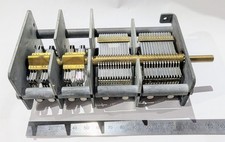 VINTAGE 2x2 Luft- Drehkondensator mehrfach variable capacitor w. neu DREHKO NOS