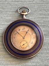 Seltene Tavannes Taschenuhr – Silber 0,875, Emaille, Sammlerstück