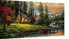 Leinwand Haus am See