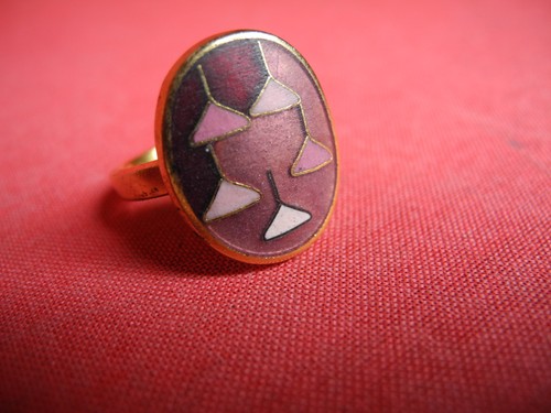 Fingerring mit steg emaille - steg,