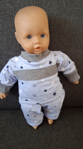 Babypuppe mit selbstgenähtem - babypuppe,