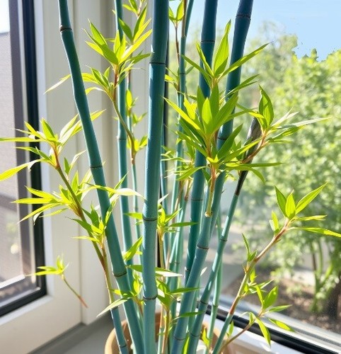 Blauer bambus baum - baum, pflanze