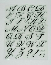 Elegante Schrift Alphabet + durchsichtigere Acryl Stempel * UK-Verkäufer, schneller Versand * 0Z