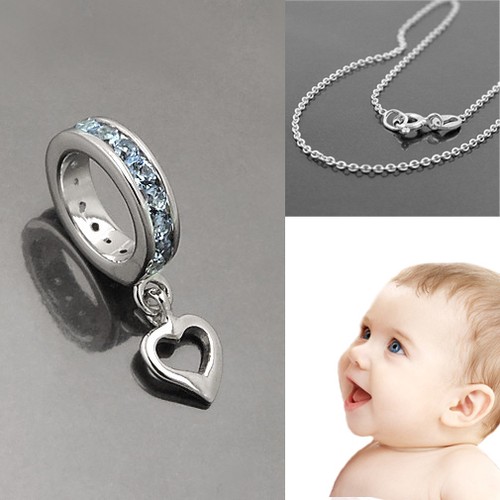 Baby jungen taufring blau - baby,
