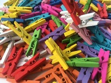 Mini Wäscheklammern aus Holz Deko Klammern Geschenk Bastelbedarf Miniklammern 