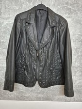 Damenjacke Lederimitat Schwarz Gr. 42 VINTAGE 