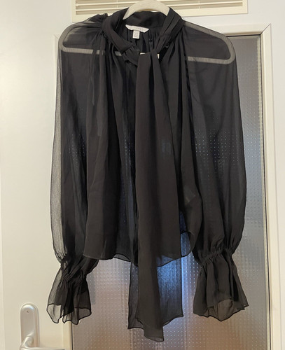 Damen chiffon bluse - chiffon-bluse, xs