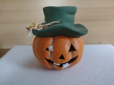 kürbis TEELICHTHALTER höhe ca 18 cm durchmesser ca 19 cm gewicht ca 900 gramm