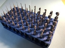 50 Hartmetallbohrer - Bohrer-Set H1B - 25 Durchmesser 0,45mm-5,10mm - VHM Bohrer