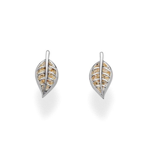 Dur schmuck ohrstecker leaf - ohrstecker,