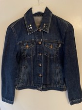 Esprit Jeansjacke mit Nieten Blau Denim Damenjacke Jeans-Jacke wie Neu Gr.S