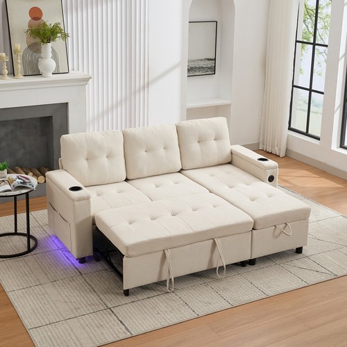 Led schlafsofa mit - led,