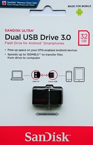 Sandisk ultra 32gb dual usb - sandisk,