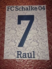 FC Schalke 04 Raul 7 blau Flock Beflockung für Trikot Spielertrikot z0207