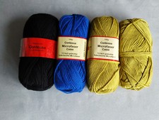 ca. 400g Häkelgarn, Strickwolle -  100% Microfaser - grün/blau/schwarz