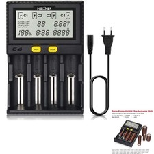 Akkuladegerät, 4 Schacht