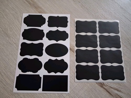 Schwarze etiketten 18x - etiketten,