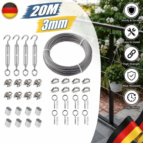 Edelstahlseil 3mm 20m