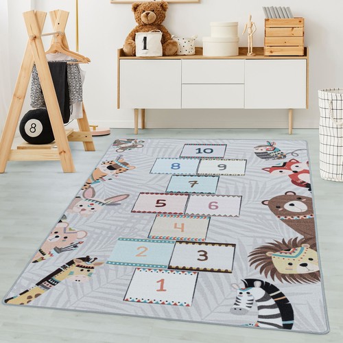 Kinderteppich hüpfkästchen - kinderteppich,