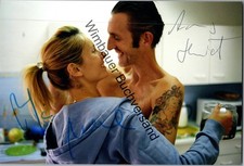 Original Autogramm Nadja Uhl & Andreas Schmidt (1963-2017) Sommer vorm Balkon //