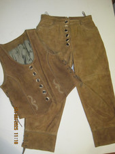 Trachten Weste + Hose in Leder