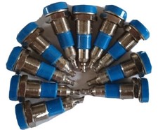 10 x Einbaubuchse 4mm Lötanschluss Bananenstecker Blau 