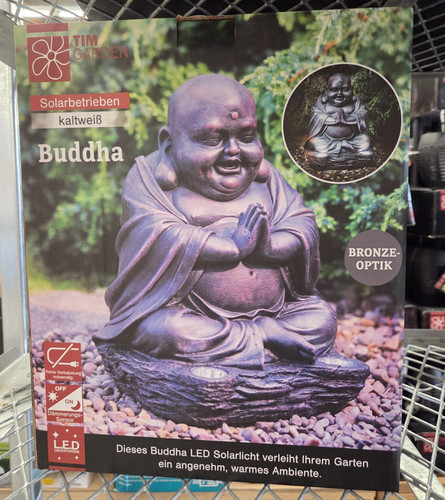 Tim garden buddha statue - garden, solar
