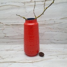 Vase Keramik Scheurich Inka Vintage Blumenvase Retro 70er Orange 22cm