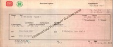 Zugticket von 1994 Deutsche