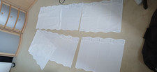 Zwei 2er Set Scheibengardine, weiss, 175 cm breit, gut erhalten.