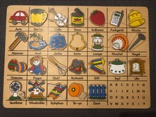 Puzzle ABC Puzzle Board Vorschule wiederverwendbar aus Holz