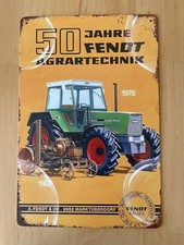Blechschild 20cm x 30cm# FENDT # 50Jahre FENDT Agrartechnik# Werkstatt# Retro