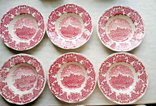 6 Suppenteller Enoch Wedgwood Royal Homes of Britain 22 cm Durchmesser