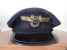 Vintage Deutsche Lufthansa Piloten Mütze Pilot Cap DLH  Luftfahrt Gr.58