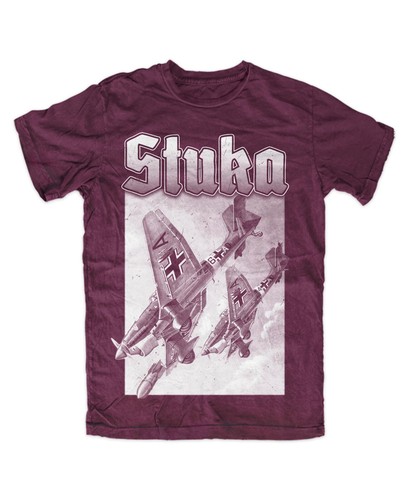 Stuka shirt burgundy - stuka, t-shirt