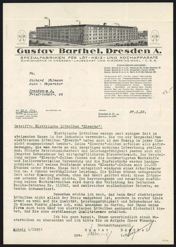 Rechnung dresden 1932 - a.,