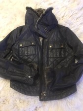 Belstaff Jacke Gold Label Gr.. 36 ital.42 schwarz Kaninchen Fell