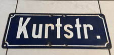 Original Straßenschild * Emaille * „Kurtstraße“.  50 X 20 cm (2)