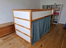 KURA Bett umbaufähig, weiß/Kiefer, 90x200 cm gebraucht, Selbstabholer