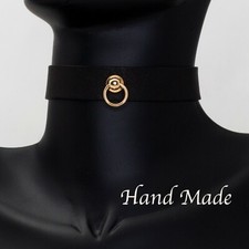 Halsband O Ring, Submissives Tageshalsband, Leder, BDSM, Leder Choker, Erotik 