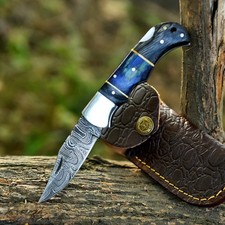 Handgefertigtes Damast Klappmesser Survival Taschenmesser Outdoor Jagdmesser EDC