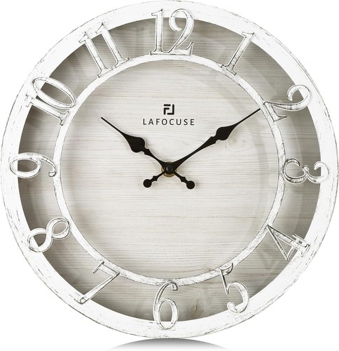 Wanduhr 30cm rustikal stille - rustikal,