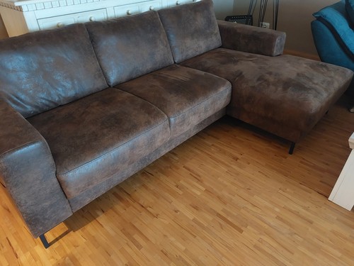 Couch used look braun 8 - couch, used-look