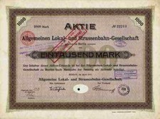 Allgemeine Lokal Strassenbahn