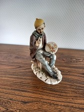 alte Figur - Maler mit Pfeife - Porcellane D` Arte Porzellanfigur