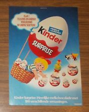 Seltene Werbung Ü-Ei Kinder Surprise Ferrero Maskottchen Altfiguren NL 1980